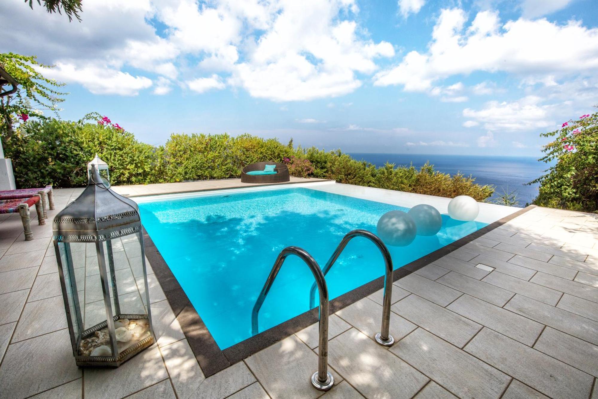 Sealight Villa Lipari - Vista E Piscina Buitenkant foto